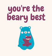 Beary Best Mother's Day Card
