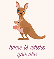 Kangaroo Mother's Day Card