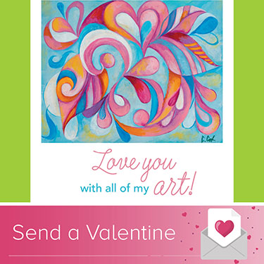 Love you with all of my art valentine's day card