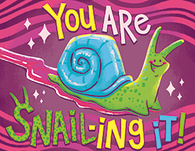 Snail Valentine's Day card