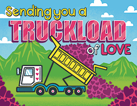 Truckload Valentine's Day card